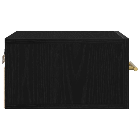 vidaXL Nočný stolík na stenu Čierny dub 35x35x20 cm – Obrázok 7