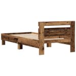 vidaXL Rám postele s LED svetlami Staré drevo 90x200 cm Zhotovené z drevnej hmoty – Obrázok 8