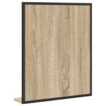 vidaXL Kúpeľňové zrkadlo s poličkou Nástenný Čierna 50 x 12 x 60 cm – Obrázok 7
