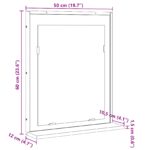 vidaXL Kúpeľňové zrkadlo s poličkou Nástenný Čierna 50 x 12 x 60 cm – Obrázok 9