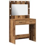 vidaXL Toaletný stolík Staré drevo 78,5 x 41 x 135 cm Kompozitné drevo – Obrázok 2