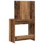 vidaXL Toaletný stolík Staré drevo 78,5 x 41 x 135 cm Kompozitné drevo – Obrázok 7
