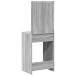 vidaXL Toaletný stolík s LED svetlami sivý Sonoma 50x41x135 cm – Obrázok 7