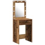 vidaXL Toaletný stolík Staré drevo 50 x 41 x 135 cm Kompozitné drevo – Obrázok 2