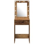vidaXL Toaletný stolík Staré drevo 50 x 41 x 135 cm Kompozitné drevo – Obrázok 5