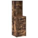 vidaXL Vysoký stolík Dymený Dub 40x41x135 cm Kompozitné drevo – Obrázok 2