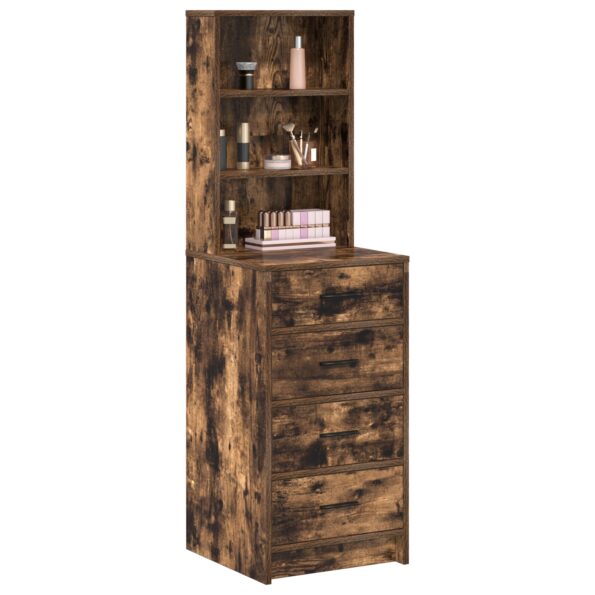 vidaXL Vysoký stolík Dymený Dub 40x41x135 cm Kompozitné drevo – Obrázok 3