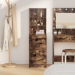 vidaXL Vysoký stolík Dymený Dub 40x41x135 cm Kompozitné drevo – Obrázok 4