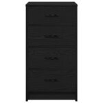 vidaXL Bočný stolík Čierny Dub 40x41x75 cm Zložené drevo – Obrázok 7