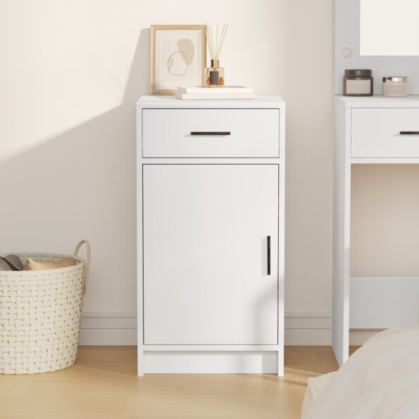 vidaXL Komoda Biela 40x41x75 cm Zložená z drevotriesky – Obrázok 4