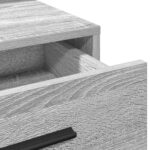 vidaXL Toaletný stôl s LED osvetlením, sivá Sonoma, 79x41x135 cm – Obrázok 8