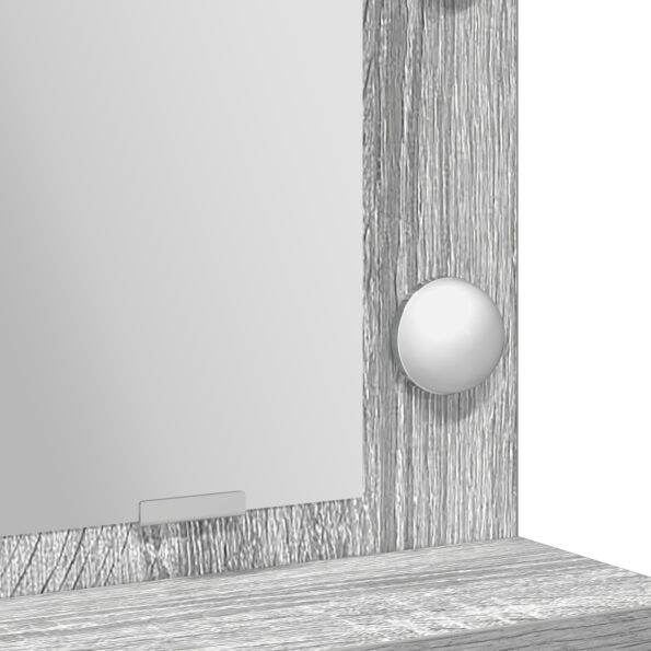 865087_9.jpg vidaXL Toaletný stôl s LED osvetlením, sivá Sonoma, 79x41x135 cm – Obrázok 9