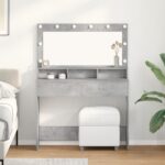 vidaXL Toaletný stolík s poličkou Betónová šedá 100 x 41 x 135 cm