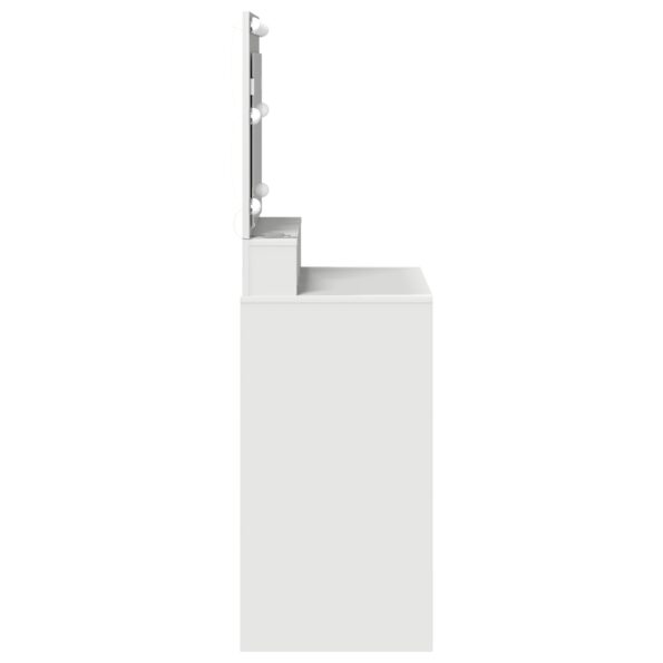vidaXL Toaletný stolík s LED svetlami, biely, 79x41x135 cm – Obrázok 5