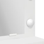 vidaXL Toaletný stolík s LED svetlami, biela, 50x41x135 cm – Obrázok 8