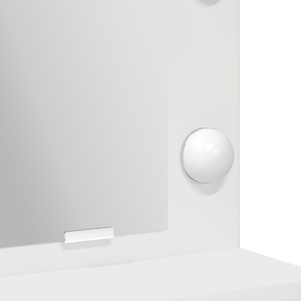 vidaXL Toaletný stolík s LED svetlami, biela, 50x41x135 cm – Obrázok 8