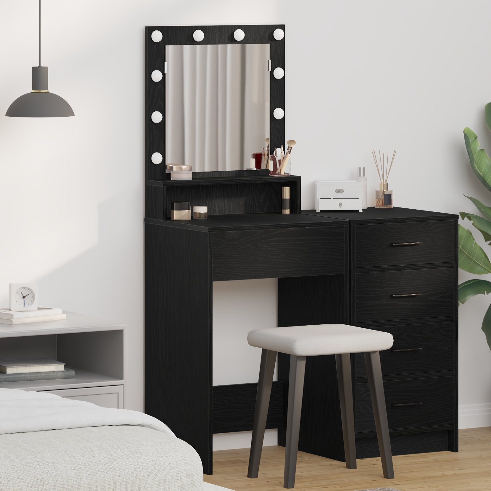 865119_1.jpg vidaXL Toaletný stolík Čierny dub 50 x 41 x 135 cm Kompozitné drevo – Obrázok 1