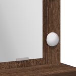 vidaXL Toaletný stôl s LED svetlami - Hnedý dub - 50x41x135 cm – Obrázok 8