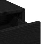 vidaXL Toaletný stôl Čierny dub MDF a sklo 79 x 41 x 140 cm – Obrázok 9