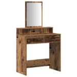 vidaXL Toaletný stolík Staré drevo 79 x 41 x 140 cm Kompozitné drevo – Obrázok 2