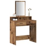 vidaXL Toaletný stolík Staré drevo 79 x 41 x 140 cm Kompozitné drevo – Obrázok 3
