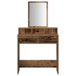vidaXL Toaletný stolík Staré drevo 79 x 41 x 140 cm Kompozitné drevo – Obrázok 6