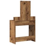 vidaXL Toaletný stolík Staré drevo 79 x 41 x 140 cm Kompozitné drevo – Obrázok 8