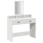vidaXL Toaletný stolík Biela 100 x 41 x 140 cm Kompozitné drevo – Obrázok 2