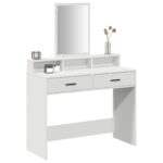 vidaXL Toaletný stolík Biela 100 x 41 x 140 cm Kompozitné drevo – Obrázok 3