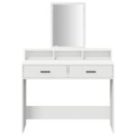 vidaXL Toaletný stolík Biela 100 x 41 x 140 cm Kompozitné drevo – Obrázok 6