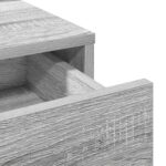 vidaXL Toaletný stolík so zásuvkami Šedý Sonoma 100x41x140 cm – Obrázok 9