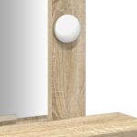 vidaXL Toaletný Stolík s LED Svetlami - Sonoma Dub - 50x41x140 cm – Obrázok 9