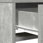 vidaXL toaletný stolík s LED svetlami Betónová šedá 50x41x140 cm – Obrázok 10