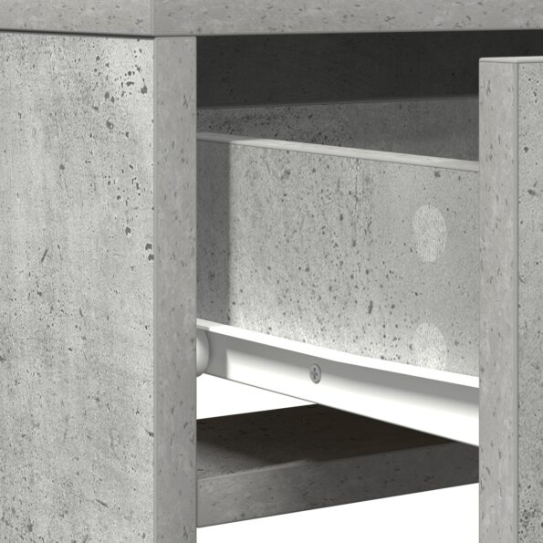 vidaXL toaletný stolík s LED svetlami Betónová šedá 50x41x140 cm – Obrázok 10