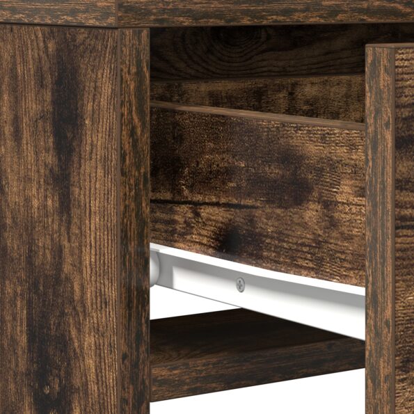 vidaXL Toaletný stolík so svetlami LED Dymený dub 50x41x140 cm – Obrázok 10