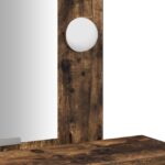 vidaXL Toaletný stolík so svetlami LED Dymený dub 50x41x140 cm – Obrázok 9