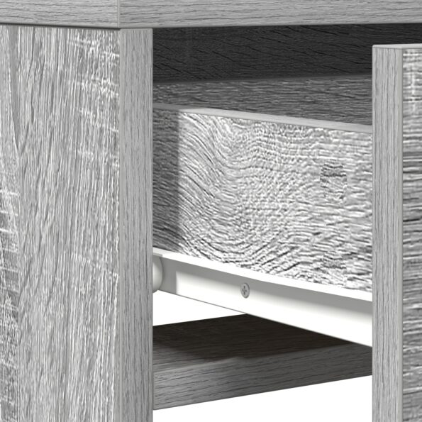 Toaletný stolík vidaXL s LED svetlami, sivý Sonoma, 50x41x140 cm – Obrázok 10