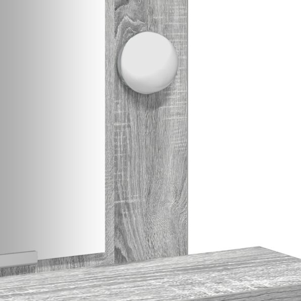 Toaletný stolík vidaXL s LED svetlami, sivý Sonoma, 50x41x140 cm – Obrázok 9