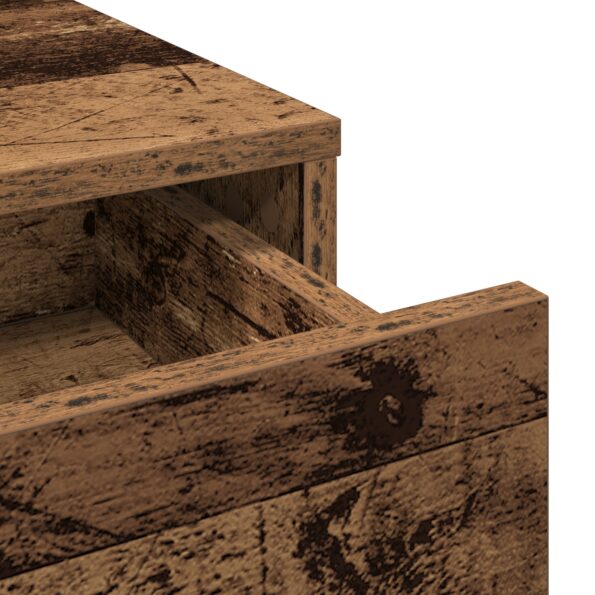 vidaXL Toaletný stolík s LED svetlami Starožitné drevo 50x41x140 cm – Obrázok 8