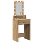 vidaXL Toaletný stolík Hnedá 50 x 41 x 140 cm Kompozitné drevo – Obrázok 3