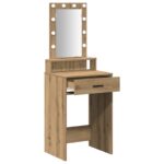 vidaXL Toaletný stolík Hnedá 50 x 41 x 140 cm Kompozitné drevo – Obrázok 4