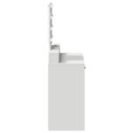 vidaXL Toaletný stolík Biela 79 x 41 x 140 cm Kompozitné drevo – Obrázok 6