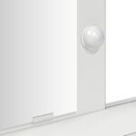 vidaXL Toaletný stolík Biela 79 x 41 x 140 cm Kompozitné drevo – Obrázok 9