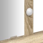 vidaXL Toaletný stolík s LED svetlami, Sonoma dub, 79x41x140 cm – Obrázok 9