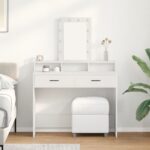 vidaXL Toaletný stolík Biela 100 x 41 x 140 cm Kompozitné drevo