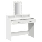 vidaXL Toaletný stolík Biela 100 x 41 x 140 cm Kompozitné drevo – Obrázok 4