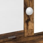 vidaXL Toaletný stolík s LED svetlami Dymený dub 100x41x140 cm – Obrázok 9