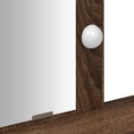 vidaXL Toaletný stolík so svetlami LED, hnedý dub, 100x41x140 cm – Obrázok 9
