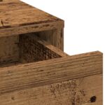 vidaXL Toaletný stolík s LED svetlami, Staré drevo, 100x41x140 cm – Obrázok 8