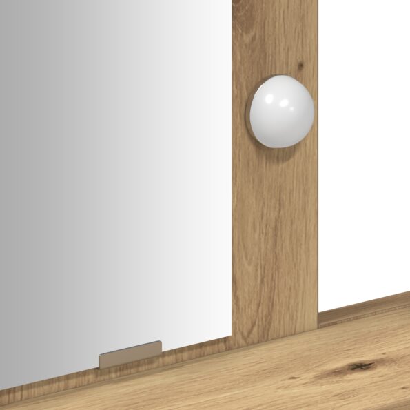 vidaXL Toaletný stolík s LED svetlami Artisan Oak 100x41x140 cm – Obrázok 9